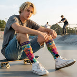 Merge4 Mens Classic Crew Socks in Max Ehrman Flowers