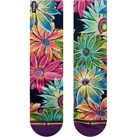 Merge4 Mens Classic Crew Socks in Max Ehrman Flowers