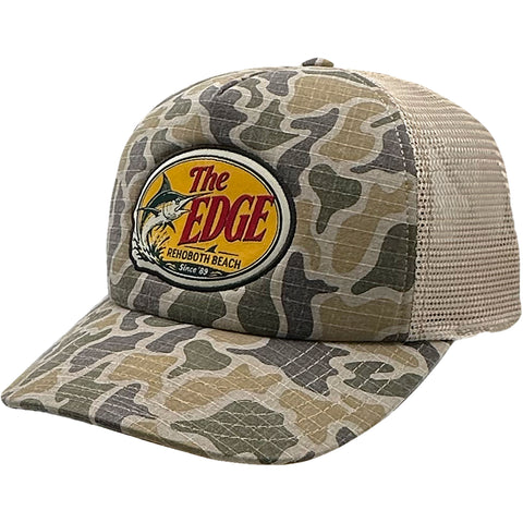 Edge Marlin Pro Trucker Hats in duck camo/clay