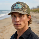 Edge Marlin Pro Trucker Hats in duck camo/olive