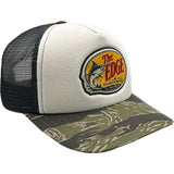 Edge Marlin Pro Trucker Hats in white/camo/black