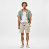 Edge Mens Soft Sand Elastic Shorts in khaki