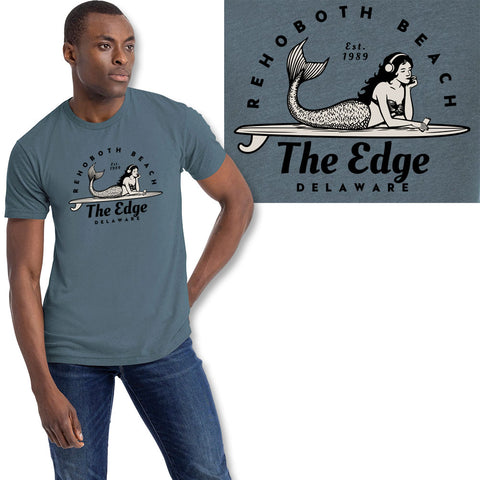 Edge Lounging Mermaid T-Shirts in slate blue heather