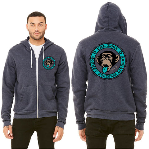 Edge Monkey Business Zip Hoodie in navy heather