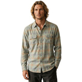 Edge Mens Masonboro  Plaid Flannel Shirts in Bay