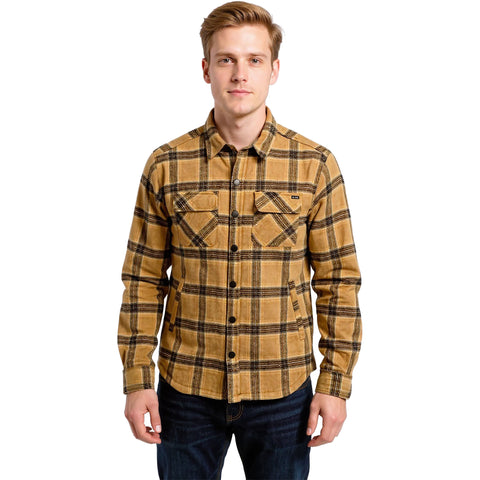 Edge Mens Forte Flannel Jackets in brown