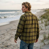 Edge Mens Forte Flannel Jackets in olive