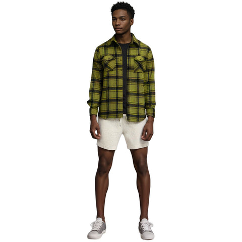 Edge Mens Forte Flannel Jackets in olive