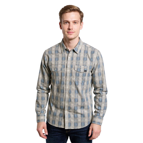 Edge Mens CHAMONIX L/S Tech Shirts in Blue