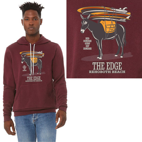 Edge Pack Mule Hooded Sweatshirts in Maroon Heather