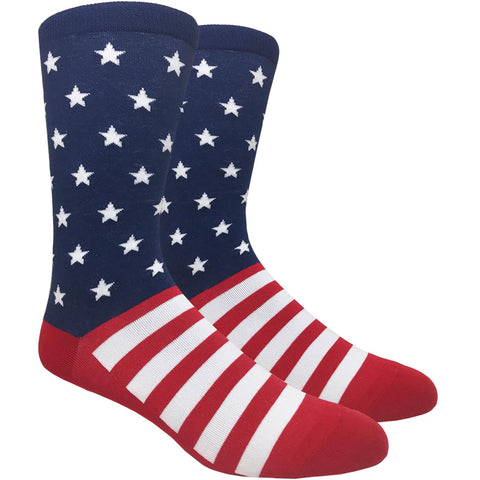 FineFit Mens Classic Crew Socks in stars n stripes