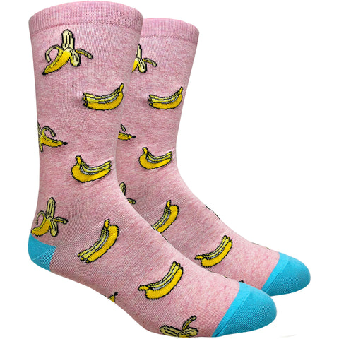 FineFit Mens Classic Crew Socks in bananas