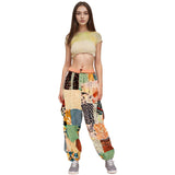 Magic Touch Womens Cotton Patchwork Pant in assorted