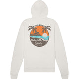 Edge Paradise Beach Zip Hoodie in vintage white