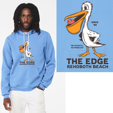 Edge Pelican Hooded Sweatshirts in light blue