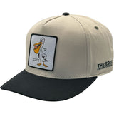 Edge Pelican Snapback Hats in stone/black