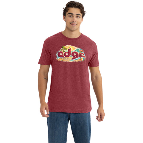Edge Philly Beach T-Shirts in cardinal red