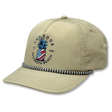 Edge Pineapple Hydro Snapback Hats in khaki