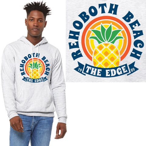 Edge Sunset Pineapple Hoodie in white ash