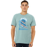 Edge Party Wave T-Shirts in dusty blue