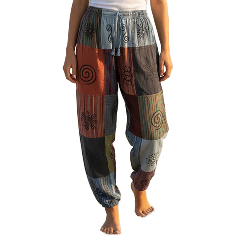 Magic Touch Womens Block Patchwork Pant in assorted