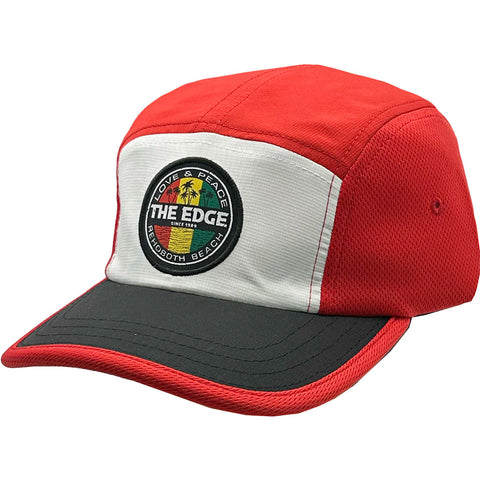 Edge Rasta Beach Hats in white/red/black
