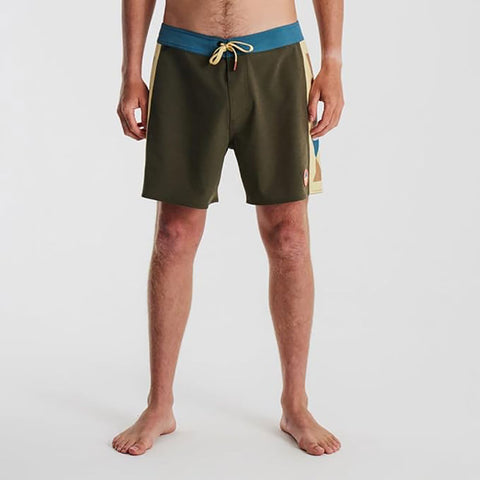 Roark Mens Passage Side Panel Boardshorts in military