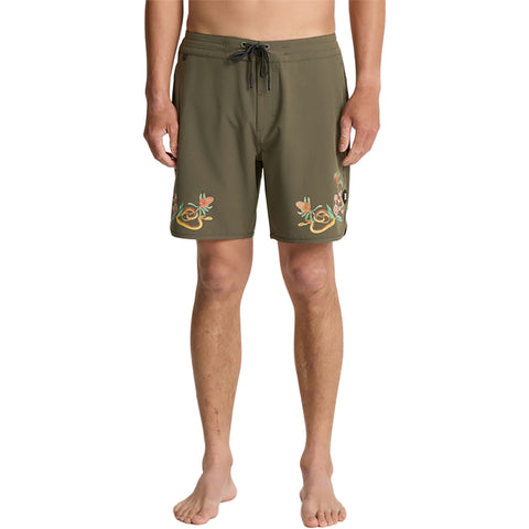 Roark Mens Chiller Scallop  Boardshorts in military