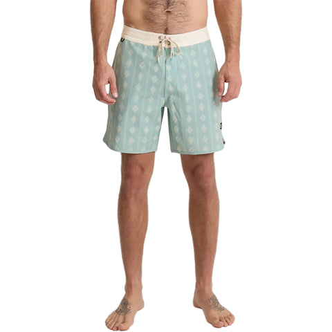 Roark Mens Chiller Scallop Boardshorts in hazy blue