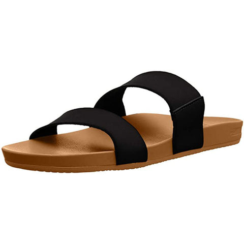 Reef Womens Cushion Vista  Sandals in black/natural