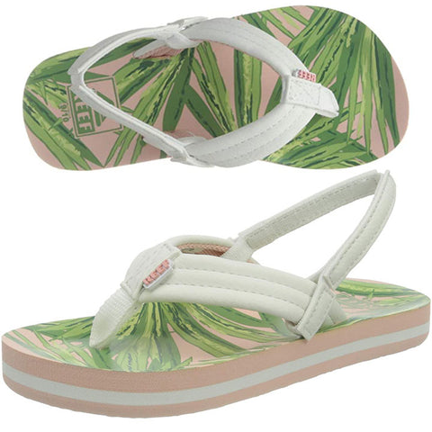 Reef kids Kids Ahi Sandals in tropical palms and 11/12.kids