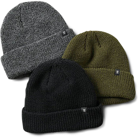 Roark Mens Turks 3 Pack Beanies in assorted