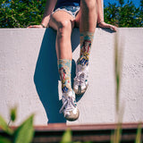 Merge4 Mens Classic Crew Socks in hula and Medium