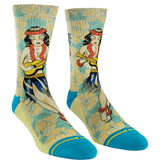 Merge4 Mens Classic Crew Socks in hula and Medium
