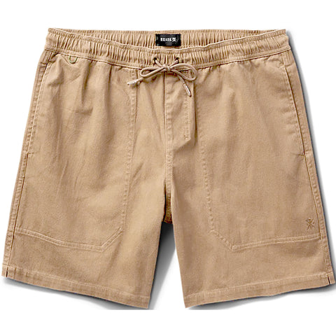 Roark Mens Made To Fade Shorts in washed khaki