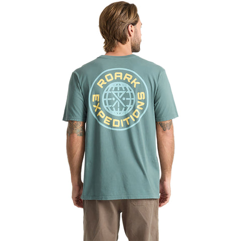 Roark Roark Goin Global T-Shirts in slate green