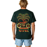 Roark Moto Palm T-Shirts in washed black