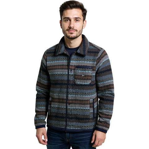 Roark Mens Ember Overshirts in dark navy