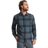 Roark Mens Crossroads Flannel Shirts in dark slate