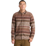 Roark Mens Crossroads Flannel Shirts in red clay