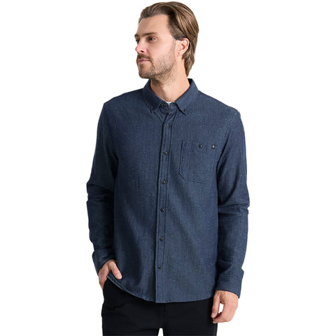 Roark Mens Scholar Chambray Shirts in mid indigo