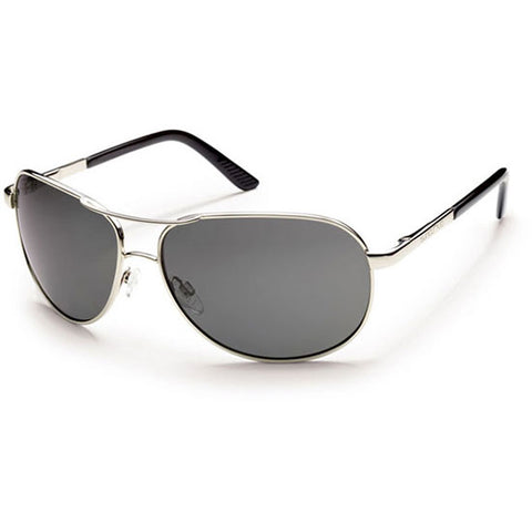 Suncloud Aviator Polarized Sunglasses in silver and polar grey