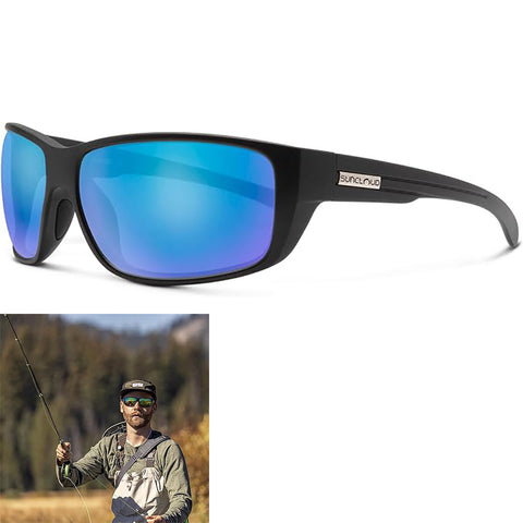 Suncloud Milestone Polarized Sunglasses in polar blue mirror