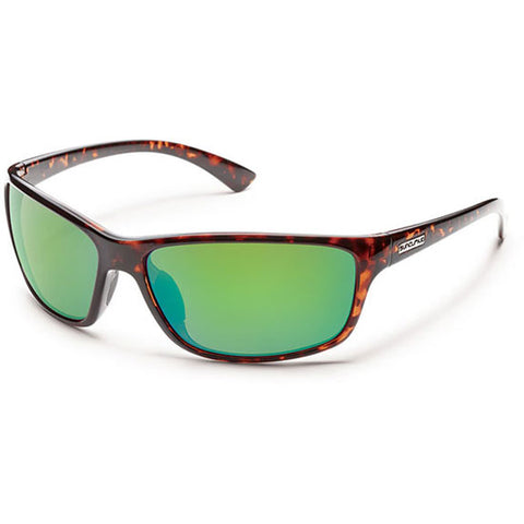 Suncloud Sentry Polarized Sunglasses in tortoise and polar green mirror