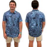 Edge Mens Scatter Shirts in blue