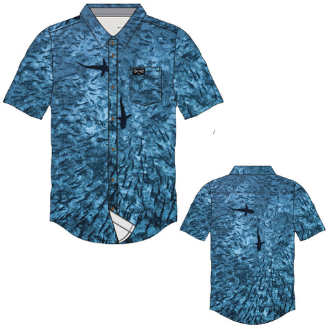 Edge Mens Scatter Shirts in blue