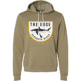 Edge Shark Badge Hooded Sweatshirts in light olive