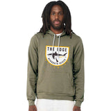 Edge Shark Badge Hooded Sweatshirts in light olive