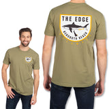 Edge Shark Badge T-Shirts in light olive