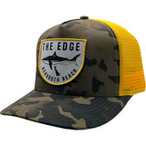 Edge Shark Badge Hydro Hat in camo/gold